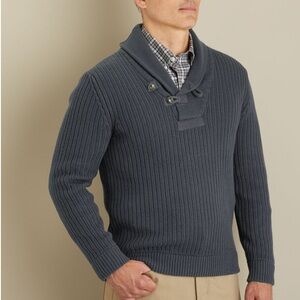 NWT Duluth Trading Men's High-Neck Infantry Gray Sweater 2XL